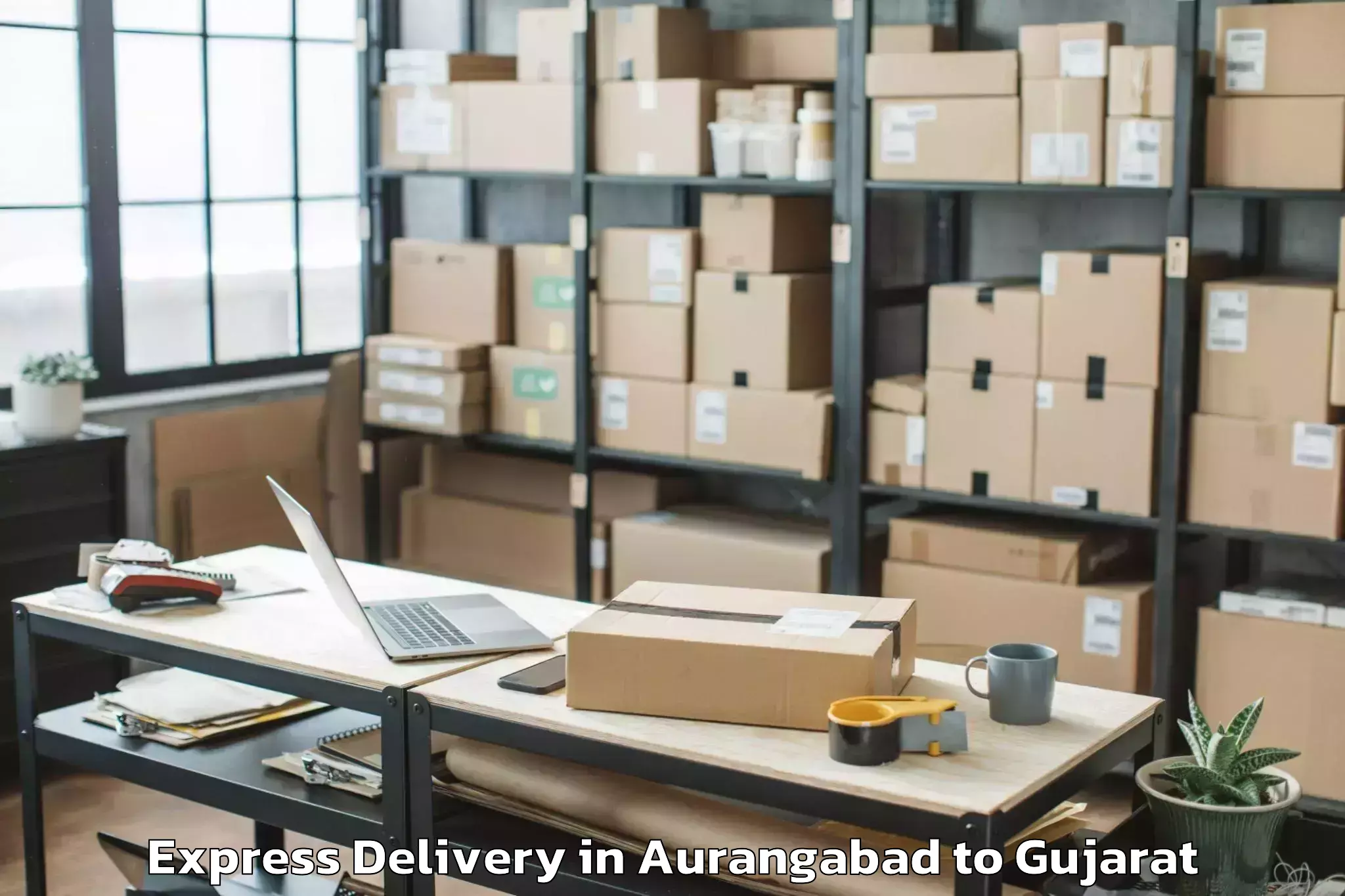 Book Aurangabad to Karamsad Express Delivery Online